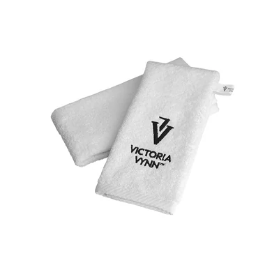 Törölköző fehér, fekete logóval