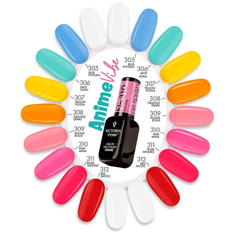Színpaletta Anime Vibe Gel Polish 305-312