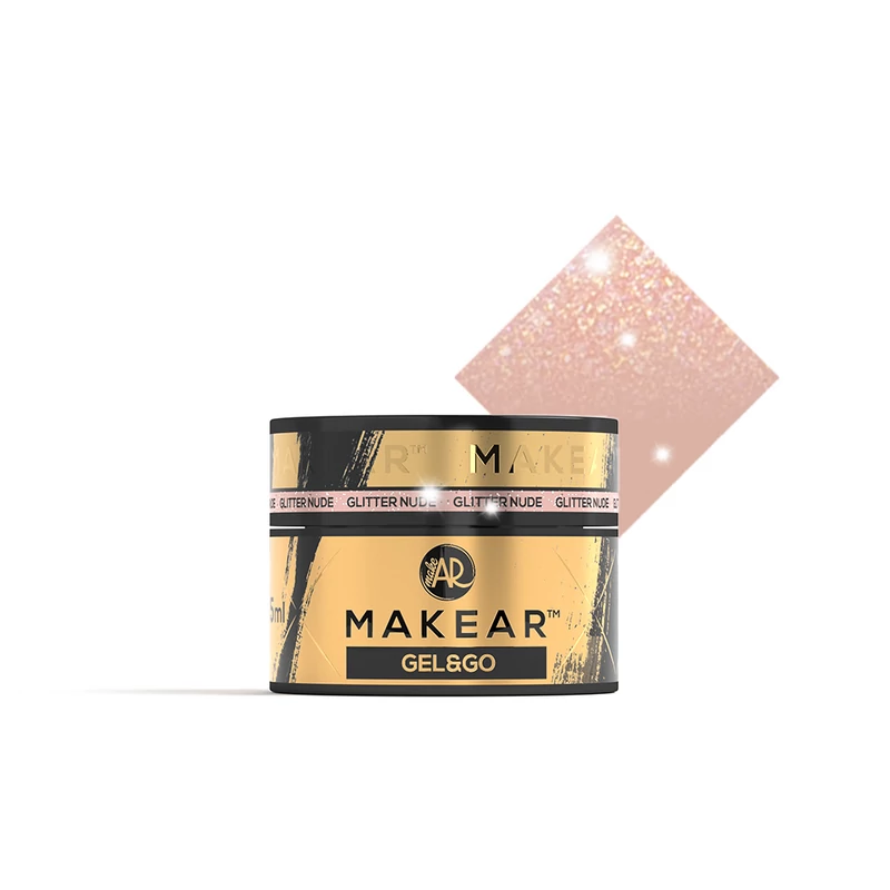 Gel&Go Glitter építőzselé, GG26, Nude, 15 ml