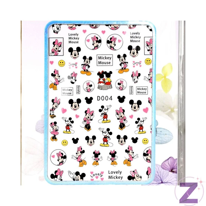 körömmatrica Mickey Mouse, Color